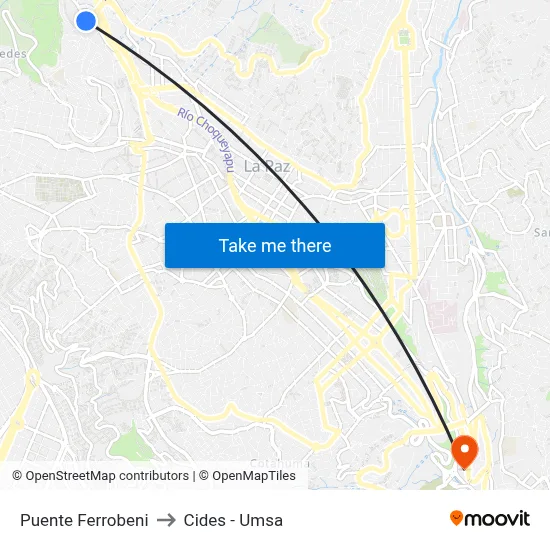 Puente Ferrobeni to Cides - Umsa map