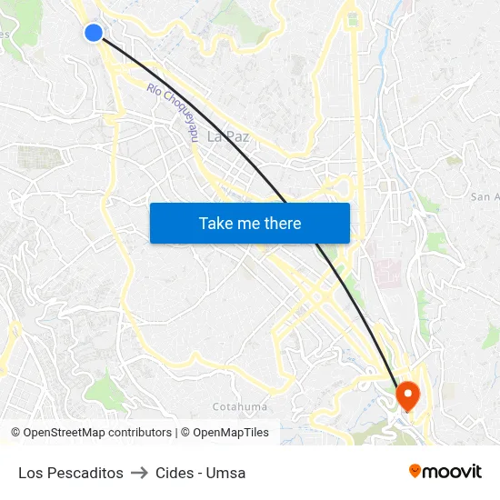 Los Pescaditos to Cides - Umsa map