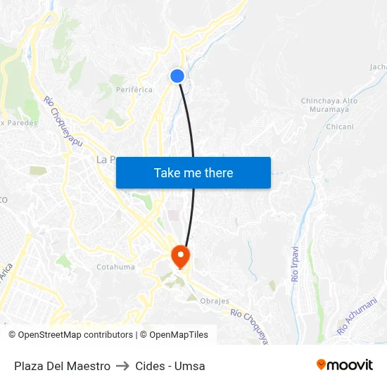 Plaza Del Maestro to Cides - Umsa map