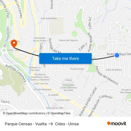Parque Censao - Vuelta to Cides - Umsa map