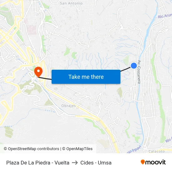 Plaza De La Piedra - Vuelta to Cides - Umsa map