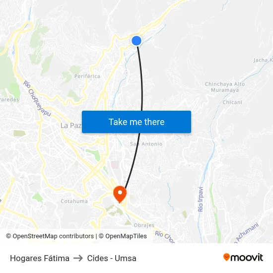 Hogares Fátima to Cides - Umsa map