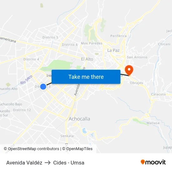 Avenida Valdéz to Cides - Umsa map