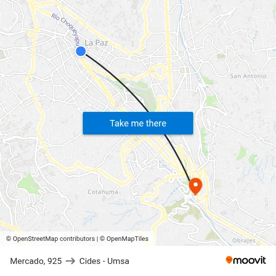 Mercado, 925 to Cides - Umsa map