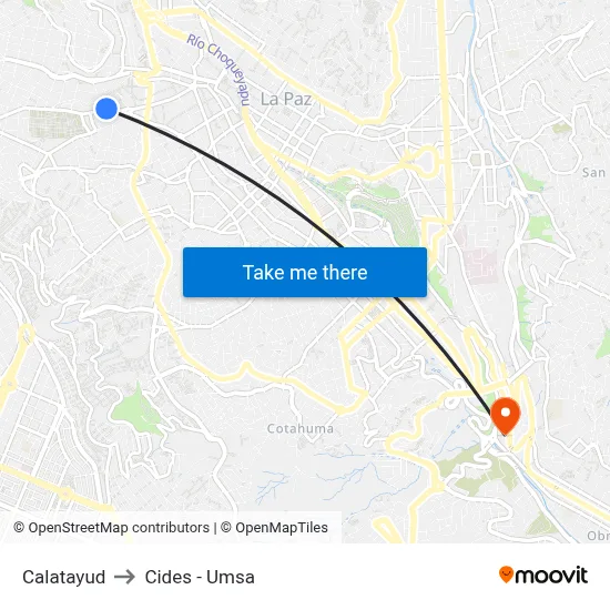 Calatayud to Cides - Umsa map