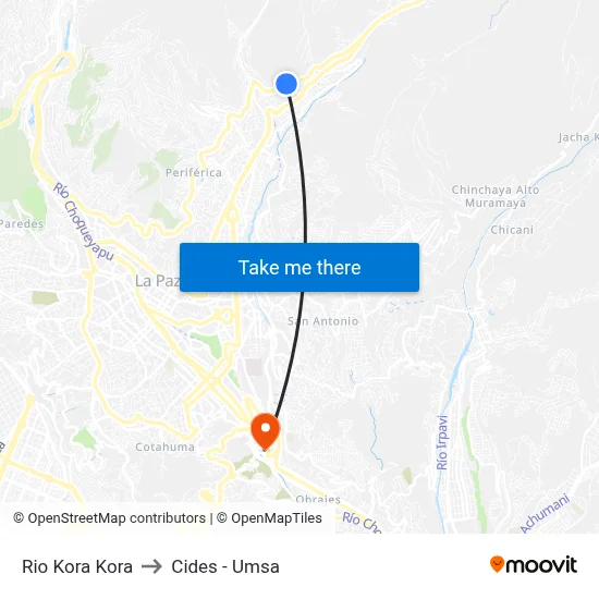 Rio Kora Kora to Cides - Umsa map