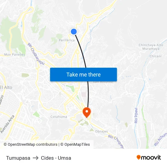 Tumupasa to Cides - Umsa map