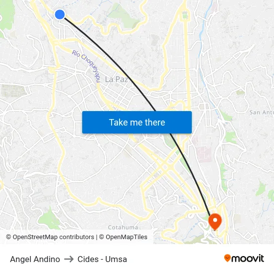 Angel Andino to Cides - Umsa map