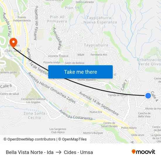 Bella Vista Norte - Ida to Cides - Umsa map