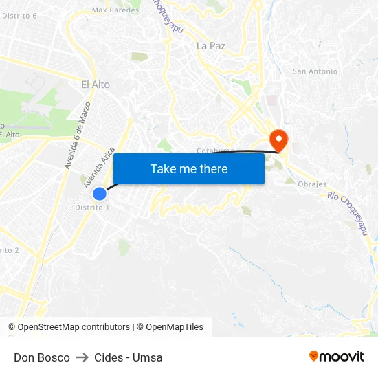 Don Bosco to Cides - Umsa map
