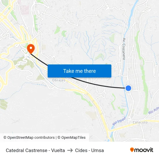 Catedral Castrense - Vuelta to Cides - Umsa map