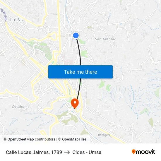 Calle Lucas Jaimes, 1789 to Cides - Umsa map
