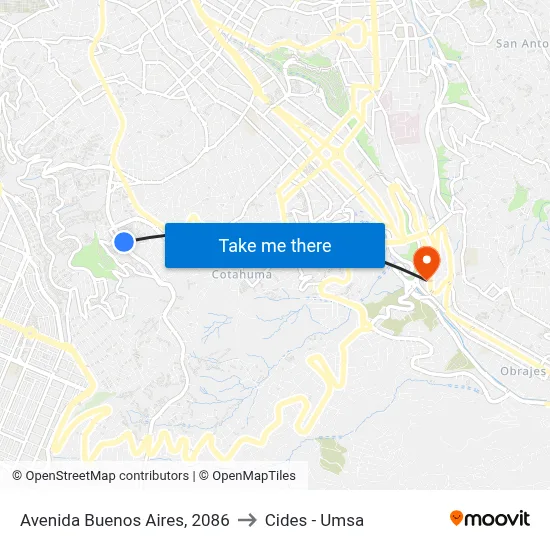 Avenida Buenos Aires, 2086 to Cides - Umsa map