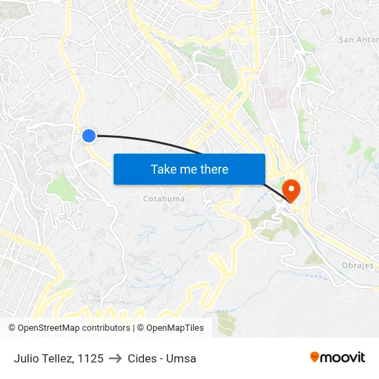Julio Tellez, 1125 to Cides - Umsa map