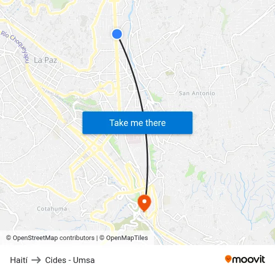 Haití to Cides - Umsa map