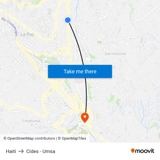 Haití to Cides - Umsa map