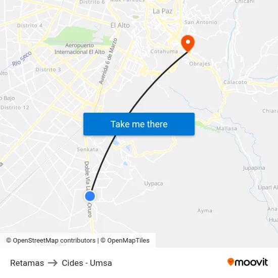 Retamas to Cides - Umsa map