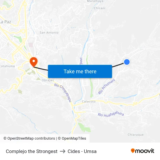 Complejo the Strongest to Cides - Umsa map