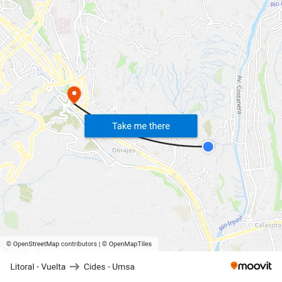 Litoral - Vuelta to Cides - Umsa map