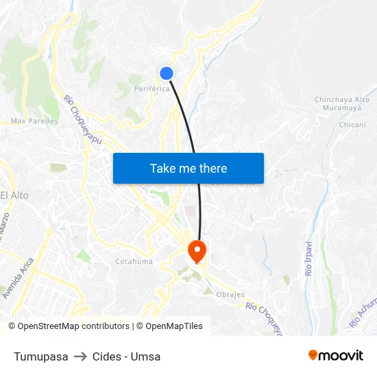 Tumupasa to Cides - Umsa map