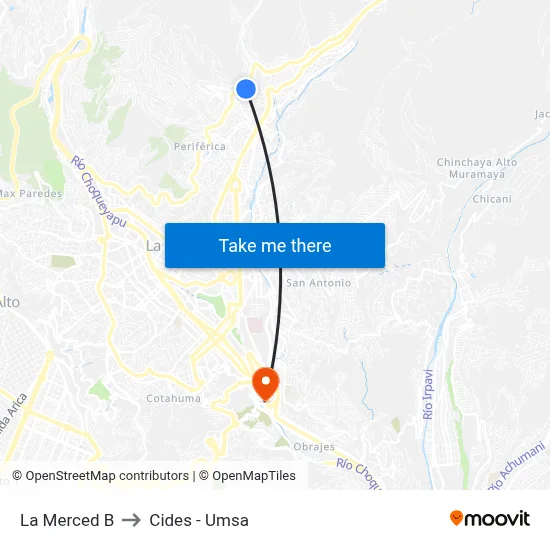 La Merced B to Cides - Umsa map