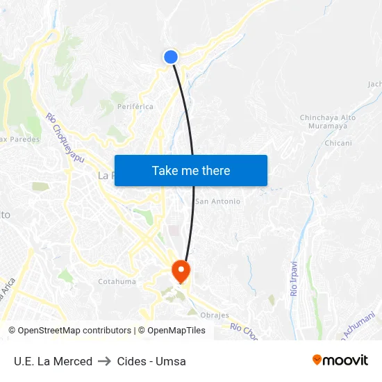 U.E. La Merced to Cides - Umsa map