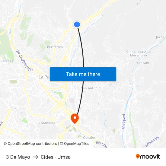 3 De Mayo to Cides - Umsa map