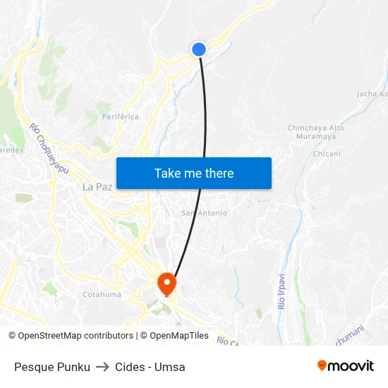 Pesque Punku to Cides - Umsa map