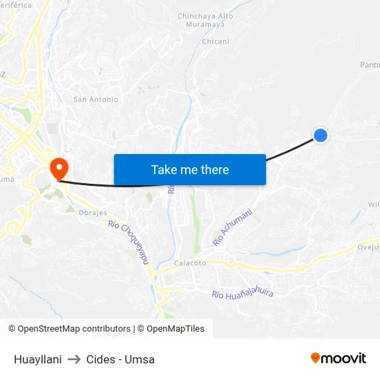 Huayllani to Cides - Umsa map