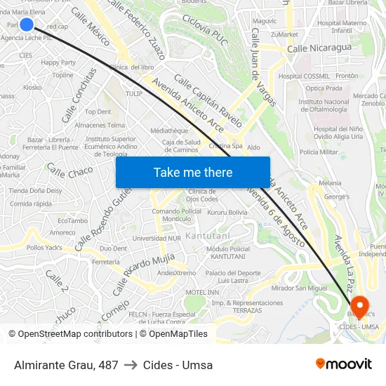 Almirante Grau, 487 to Cides - Umsa map