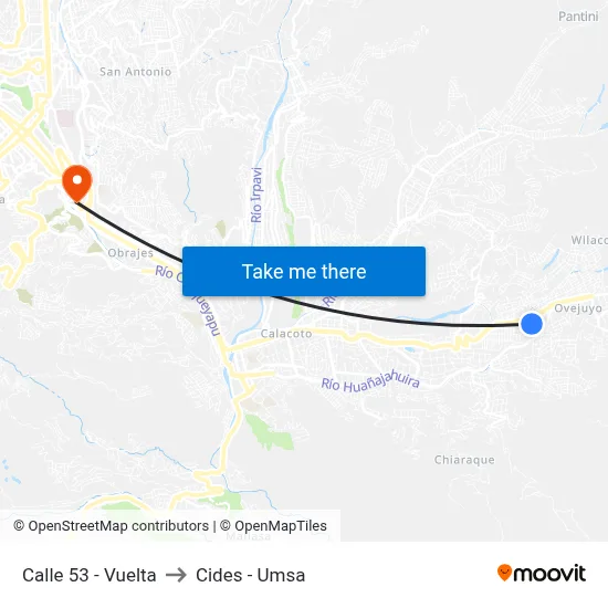 Calle 53 - Vuelta to Cides - Umsa map