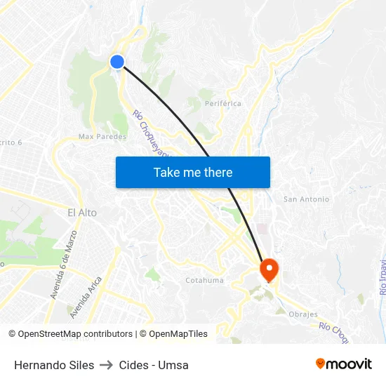 Hernando Siles to Cides - Umsa map