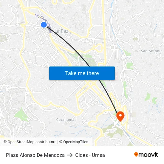 Plaza Alonso De Mendoza to Cides - Umsa map