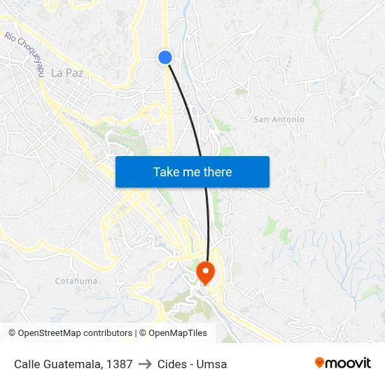 Calle Guatemala, 1387 to Cides - Umsa map