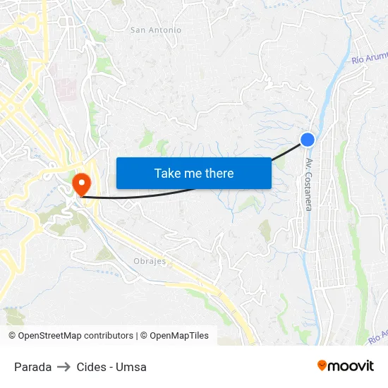 Parada to Cides - Umsa map