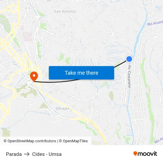 Parada to Cides - Umsa map