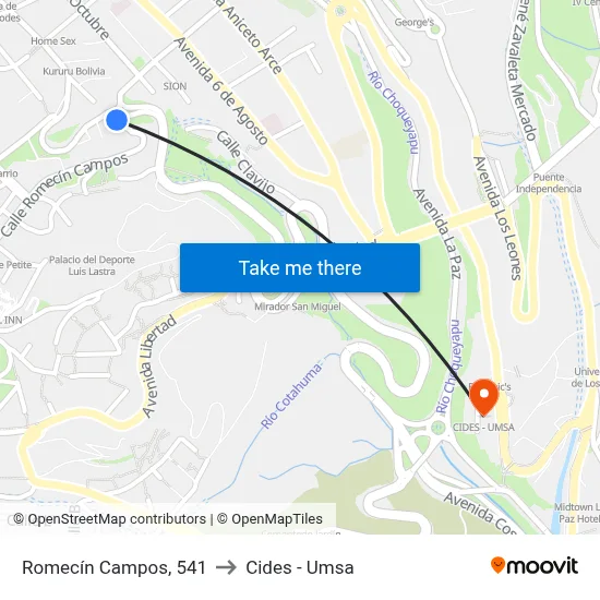 Romecín Campos, 541 to Cides - Umsa map
