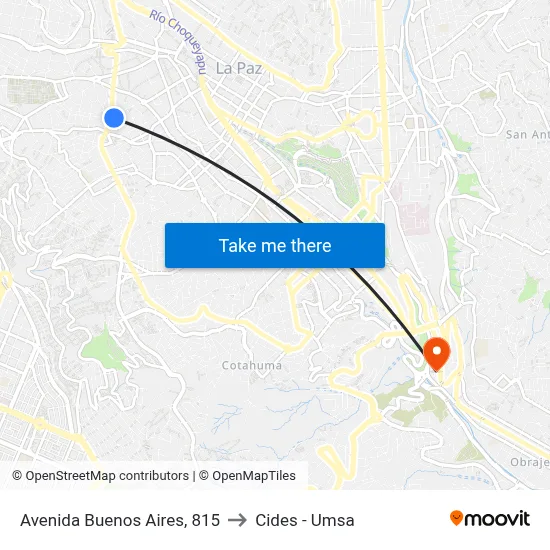 Avenida Buenos Aires, 815 to Cides - Umsa map