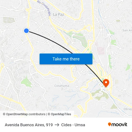 Avenida Buenos Aires, 919 to Cides - Umsa map