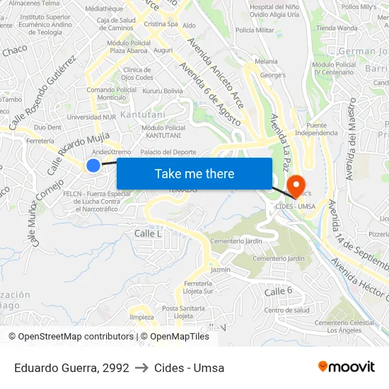 Eduardo Guerra, 2992 to Cides - Umsa map