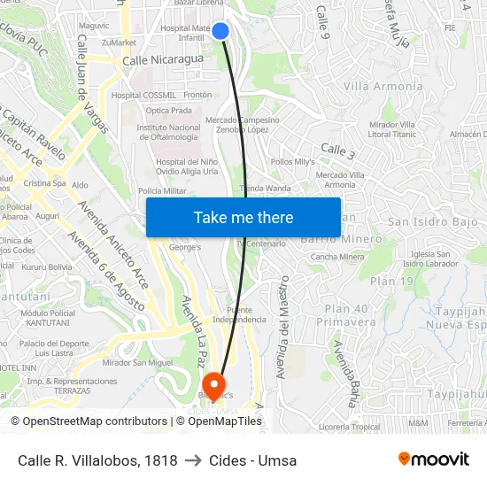 Calle R. Villalobos, 1818 to Cides - Umsa map