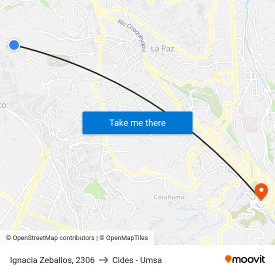 Ignacia Zeballos, 2306 to Cides - Umsa map