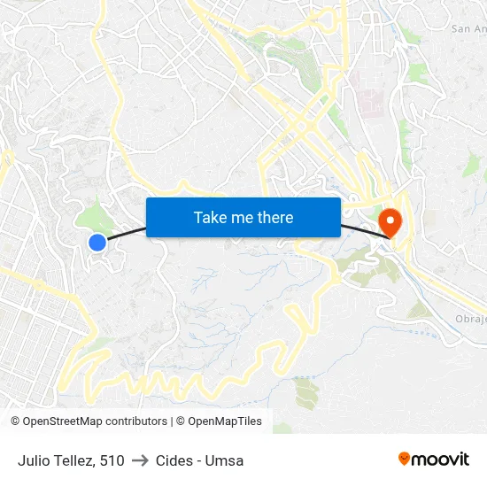 Julio Tellez, 510 to Cides - Umsa map