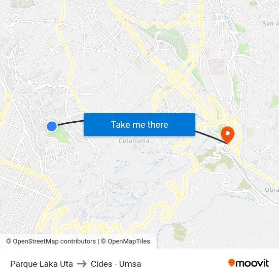 Parque Laka Uta to Cides - Umsa map