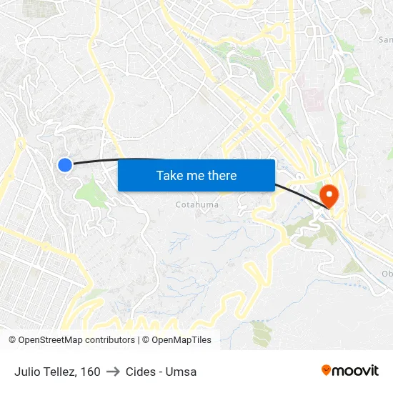 Julio Tellez, 160 to Cides - Umsa map