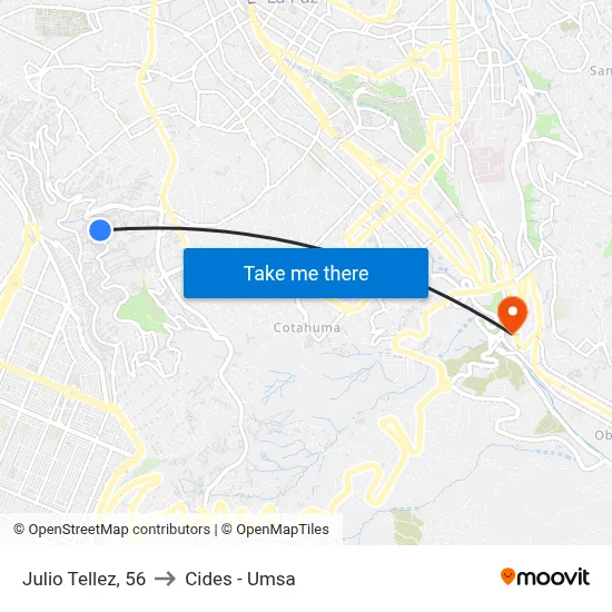 Julio Tellez, 56 to Cides - Umsa map