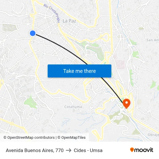 Avenida Buenos Aires, 770 to Cides - Umsa map