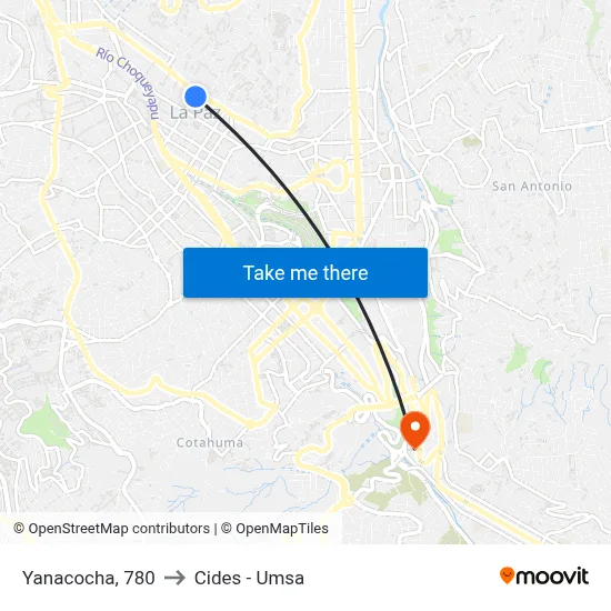 Yanacocha, 780 to Cides - Umsa map