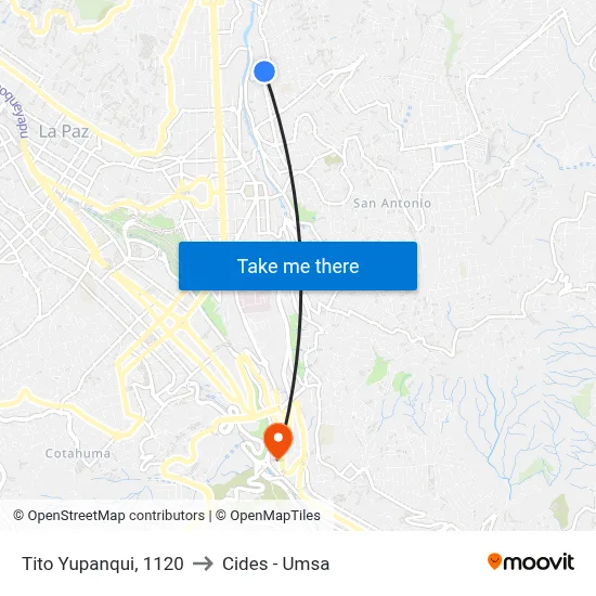 Tito Yupanqui, 1120 to Cides - Umsa map