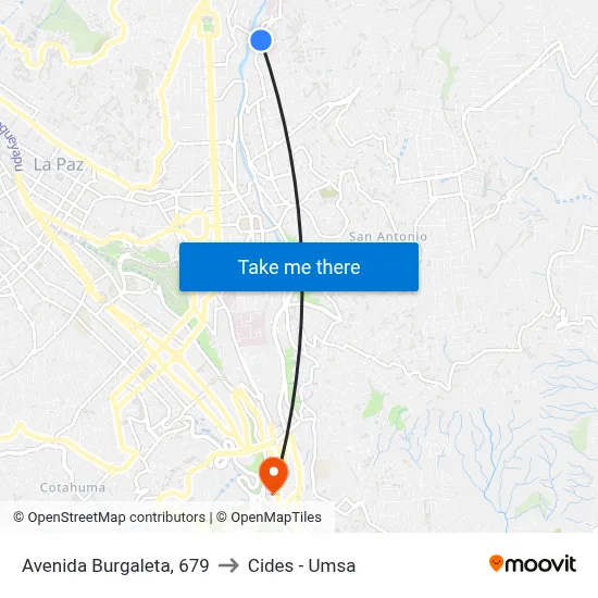 Avenida Burgaleta, 679 to Cides - Umsa map